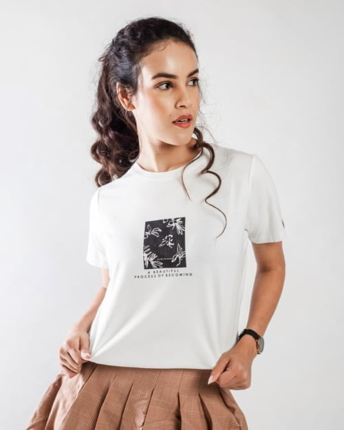 nature graphic tee for women